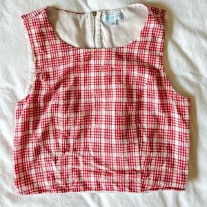 Vintage cropped gingham style shirt
